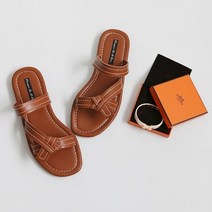 불꽃여자 IM.3403 (3color) 매듭 스트랩 스티치 슬리퍼 샌들(2cm)