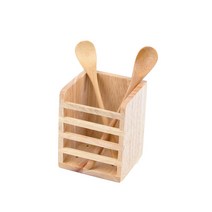 1칸 원목 다용도꽂이 l 나무 수저통 우드 연필통 붓통, 1개