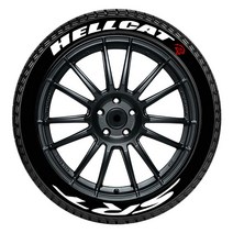 PIRELLI PZERO 3D 자동차 휠 스티커 튜닝 범용 고무 결합 레터링 도요타 혼다 BMW 벤츠 아우디, 08 SET-E(for 1 tire)