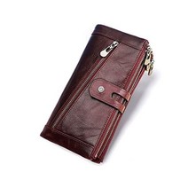 여행용 보스턴백 ZHUHW 여성 지갑 가죽 카드 홀더 장지갑 전화 포켓 대용량 클러치