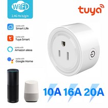 Tuya Wifi 스마트 플매트 카펫 러그 10A/16A/20A 미국 소켓 라이프 App 원격 제어 콘센트 통해 alexa Google 홈 음성, US Standard Plug, CHINA, 1PCS 10A WiFi Plug