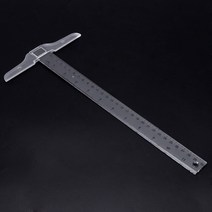 30cm/12 인치 플라스틱 T-평방 미터법 눈금자 cm/인치 양면 스케일 측정 도구