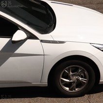 JS automotive 더뉴싼타페 차량 본넷 사이드 휀다 에어덕트 플로우 플레이트 라인 알루미늄 포인트 몰딩 차량 인테리어 카악세사리 튜닝 용품 전용