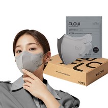 플로우 KF94 천사 새부리형 마스크 ML 중대형, 5매입, 10개, 그레이