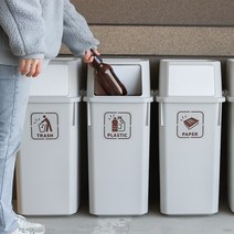 모리 적층 가정 휴지통 분리수거함 40L 60L 3p, 모리 휴지통 (60L 블랙), 3개