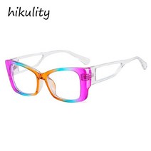 Unique Rainbow 사각 Clear Eye안경 안경테 안경태 For Wo남자 빈티지 Fashion Small Wi Leg 컴퓨터 안경 Frame 여성 선글라스 색안경