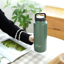 코멕스 1L 스텐 손잡이 보냉 보온병 캠핑용 얼음 휴대용 텀블러 보틀 물병, one size, 본상품선택
