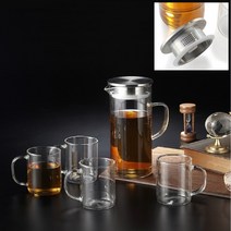 어솜 베르겐 클레식 내열유리물병 유리머그컵 세트, 단품