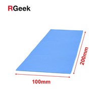 RGEEK GPU CPU 방열판 냉각 전도성 실리콘 패드 고품질 열 개스킷 6.0 W/mK 100mm * 100mm * 1mm 신제, 02 Size 100x200mm, 06 thickness 5mm