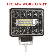 Work Light led bar 3030 LED 18SMD for Truck 트랙터 운전 안개등 SUV 4x4 Car Led Headlights Lighting Spot 12V, [01] 1PCS