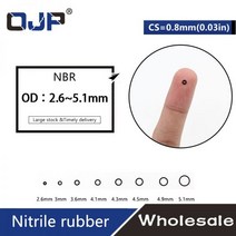 고무 블랙 NBR CS 0.8mm 두께 OD2.6/3/3.6/4.1/4.3/4.5/4.9/5.1mm ORing 개스킷 방수 니트릴 오링 30 개/로트, 2.6x1x0.8mm, 30pieces