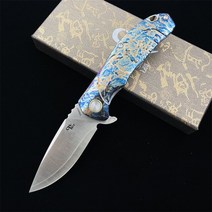 CH 야외 접이식 나이프 ZDP189 스틸 티타늄 합금 핸들 캠핑 낚시 생존 EDC 도구 CH3504S 신제품, 01 MULTI