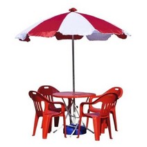 야외 캠핑 낚시 4인용 파라솔세트B(소-흰파-받침별매), 보라, 쿠쿠 원형_흰색_보라