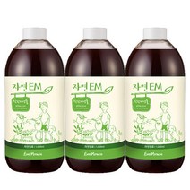 자연EM(1000ml) 3개 활성액 발효액 자연탈취제 쌀뜨물발효액 복합미생물제제, 1000ml