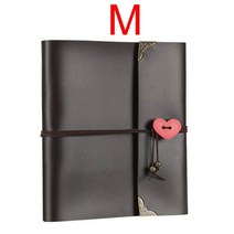 포토북 유치원앨범 사진첩 DIY 스크랩북 포도 수확 가죽 사진 검은 페이지 여행 기록부 혼례 방명록 발렌타인 기념일 크리스마스, 블랙 엠