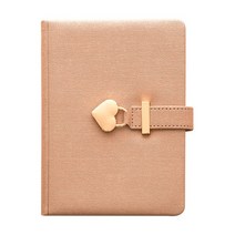 노트북시건장치 잠금장치 최신 패션 저널 다이어리 수첩 하트 잠금 기능 예쁜 PU 가죽, [01] B6, 02 color 2._01 B6