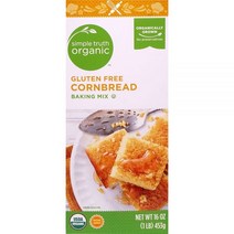 Simple Truth 유기농 글루텐 프리 옥수수빵 베이킹 믹스 16온스