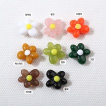 [6550-40]아크릴(통통플라워) 15mm (통과형) [1개], 오렌지