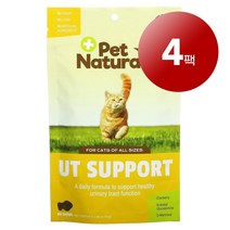 리암마켓 Pet Naturals 펫 내추럴스 고양이용 요로 건강 관리 보충제 츄어블 60개 75g 1팩, 4팩