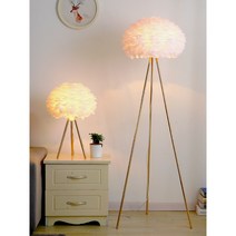 북유럽풍 깃털 조명 장 스탠드 부부의세계 무드 조명등, 12