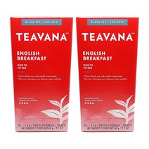 Teavana 티바나 잉글리쉬 블랙퍼스트 블랙 티 2.5g(0.09oz) 24개입 2팩 English Breakfast Tea