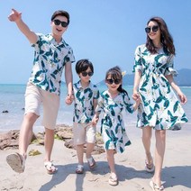 가족여행 단체복 패밀리룩 시밀러룩 가족 티셔츠 반팔 휴양지 커플룩 여행 여름 코디 세트 의상 3