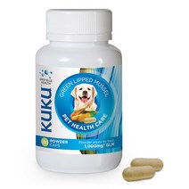 쿠쿠 펫 케어 헬스 초록입홍합 파우더 1000mg 120캡슐 뉴질랜드산 초록홍합, 1000mg 3통