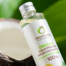 [2개이상구매/사은품] 트로피카나 100% 유기농 프리미엄 바르는 코코넛 에센스 임산부 아기 튼살 오일, 100ml