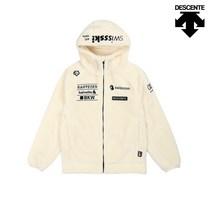 데상트 남성 시그니쳐 스위스 스키팀 디자인 플리스 자켓 SM323SKT91_WHT