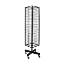 [디디지메이트]델라카사 매장진열대 사각회전진열대, 소(블랙), 1개