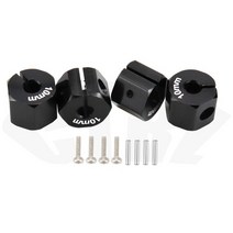 알루미늄 휠 육각 드라이브 허브 핀 나사 포함 RC 자동차 크롤러 HSP HPI Tamiya Traxxas 슬래시 5mm 6mm 7mm 8mm 9mm 10mm 11, Black 10mm