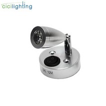 DC 12 볼트 RV 보트 LED 독서등 트럭 모터홈 요트 캐빈 침대 옆 벽 램프 캠핑카 밴 캐러밴 조명, 01 3000K warm white, 02 silver rod