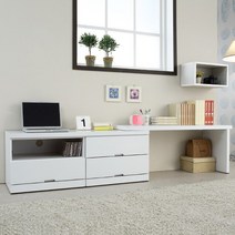 [우아미아이] 벨라 2단 오픈 와이드 멀티콘솔, 색상:오크화이트