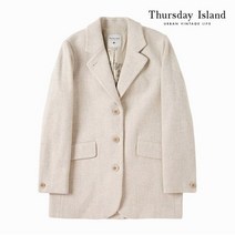 써스데이아일랜드 여성 3버튼 슬림 롱 자켓 T208MJK232W