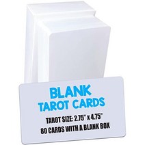 흰색 빈 타로 카드 데크 80장 표준 타로 크기(2.75