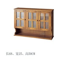 식탁위수납 미니 원목 그릇장 찻장 양념수납장, D타입(3문+대형+브라운컬러)