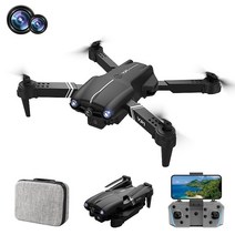 ELSECHO 4K 듀얼카메라 접이식 입문용 드론 자동 장애 회피 GPS 자리매김 자동 귀항, 블랙, 1개 전지