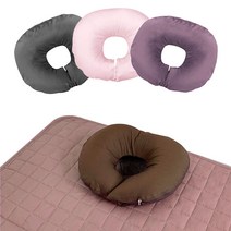 U자형 경락마사지 안면베개 (솜+베개커버)면100% 국내생산 경추 목베개, 1.크림