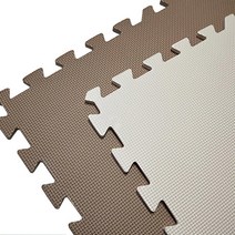 홈짐 폼 바닥 매트 기숙사 단열 방음 층간 소음 운동, 베이지+브라운_50x50x1.0cm 1 조각