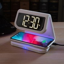 기타 바보사랑[에스엔]스마트폰 UV 살균기 무선 충전기 알람 탁상시계 NEW, AL900UV화이트