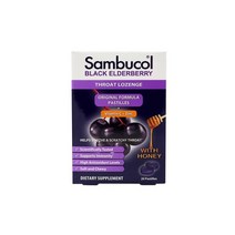 Sambucol 삼부콜 블랙 엘더베리 쓰로트 로젠지 위드 허니 20개