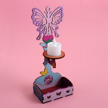 우드 DIY 전통촛대(B나비) (LED촛불포함), 단품