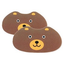 노리터보드 곰 자석지우개, 2개, 혼합 색상