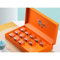 차 포장 차통 티백 제작 포장기 제조 만들기 선물 포장팩, 단품세트, 오렌지 12캔