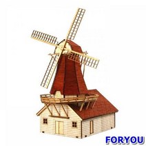 ForU736 목재 입체퍼즐 영공방 네덜란드 풍차 조각퍼즐 나무모형 3D퍼즐 3D입체퍼즐, 상세페이지 참조, 상세페이지 참조