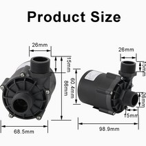 펌프 모터JT-1000CT 12V 24V DC 모터 브러시리스 워터 펌프 3 상 하이 리프트 헤드 17M 1200LH 마그네틱 부, 01 12V