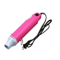 플라스틱 pvc 용접기220V 뜨거운 공기 총 전력 도구 DIY 300W 지원 좌석 헤어 드라이어 히터 수축 시트 열, pink_US plug, 1개