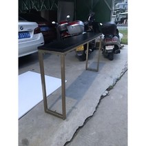 케이로 북유럽 콘솔 현관 입구 복도 슬림 철제 원목 얇은 폭좁은 테이블 선반 심플한 인테리어, 블랙테이블상판100-30-85