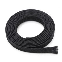 2M 검정색 PET 편조 슬 리빙 직경 1 ~ 40mm 절연 와이어 케이블 보호 슬리브 난연성 나일론 튜브, 01 2 meter_11 6mm