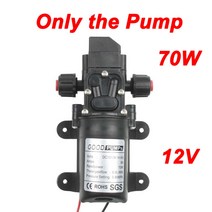 70w dc 12v 130psi 6lmin 워터 펌프 고압 다이어프램 자체 프라이밍 펌프 (자동차 청소용 플러그 포함) 호환, 협력사